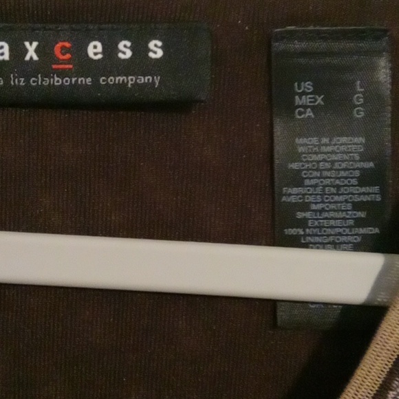 Axcess Black and Brown Patterned Blouse - Picture 4 of 5